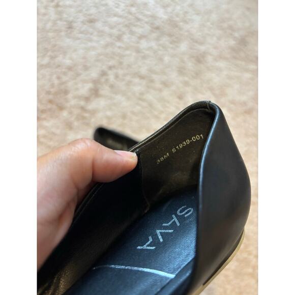 Sava by Anthropologie black leather flats sz 8 - Picture 8 of 9